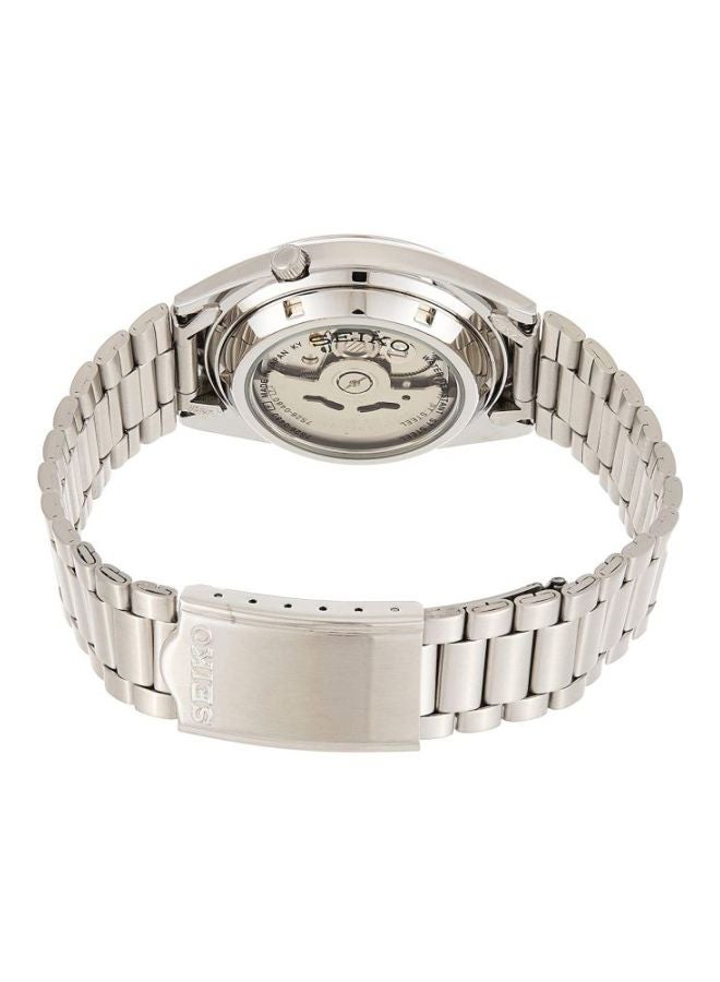 Seiko - Men's Series 5 Round Shape Stainless Steel Analog Wrist Watch 38 mm - Silver - SNXS79J1 - Image 1