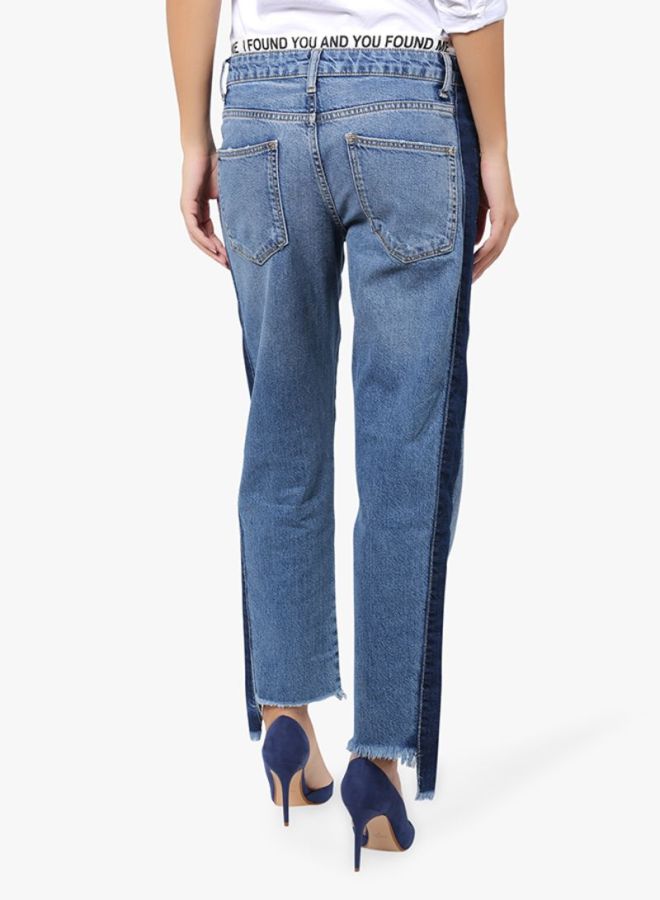 Contrast Panel Jeans Blue - v1602007749/N13182781V_2