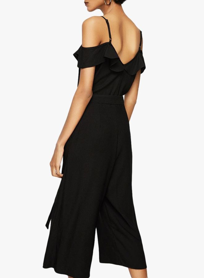 MANGO - Bow Ruffled Jumpsuit Black - Image 1