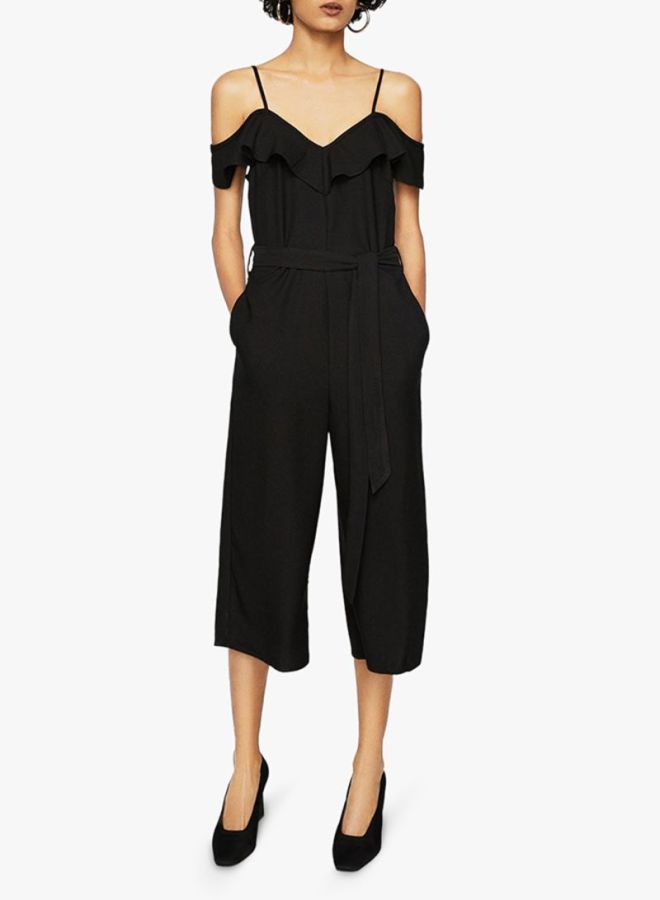 MANGO - Bow Ruffled Jumpsuit Black - Image 1