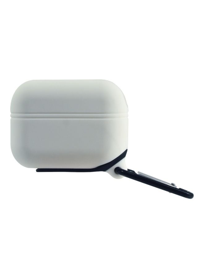 إينيكس حافظة حماية مضادة للماء مزودة بحلقة بقفل زنبركي مناسبة لسماعات آيربودز برو من أبل أبيض - Image 1