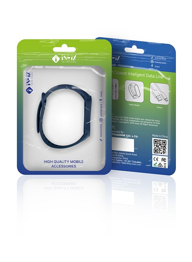 INEIX Replacement Strap For Xiaomi Mi Band 5 Dark Blue - Image 5