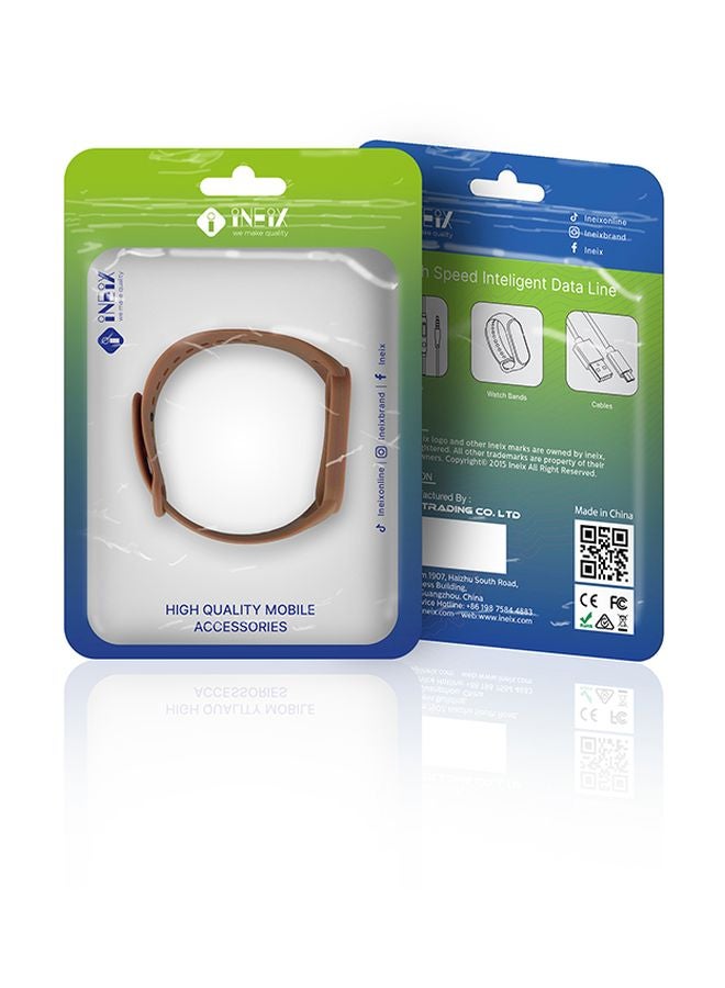 INEIX Replacement Strap For Xiaomi Mi Band 5 Brown - Image 4