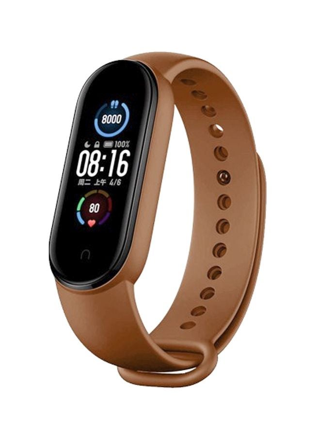 INEIX Replacement Strap For Xiaomi Mi Band 5 Brown - Image 2