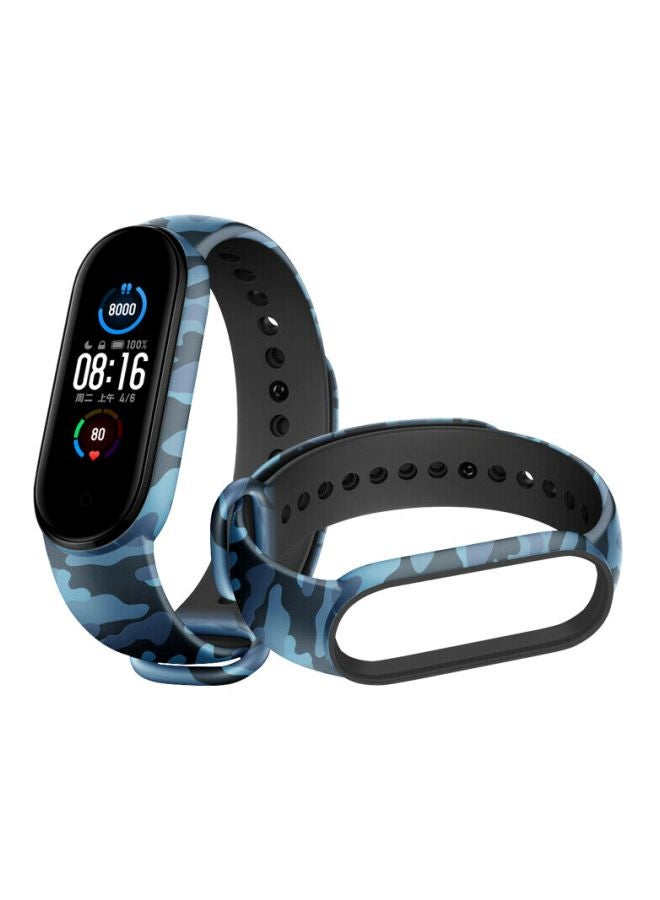INEIX Replacement Band For Xiaomi Mi Smart Band 5 Camouflage Blue  - Image 4