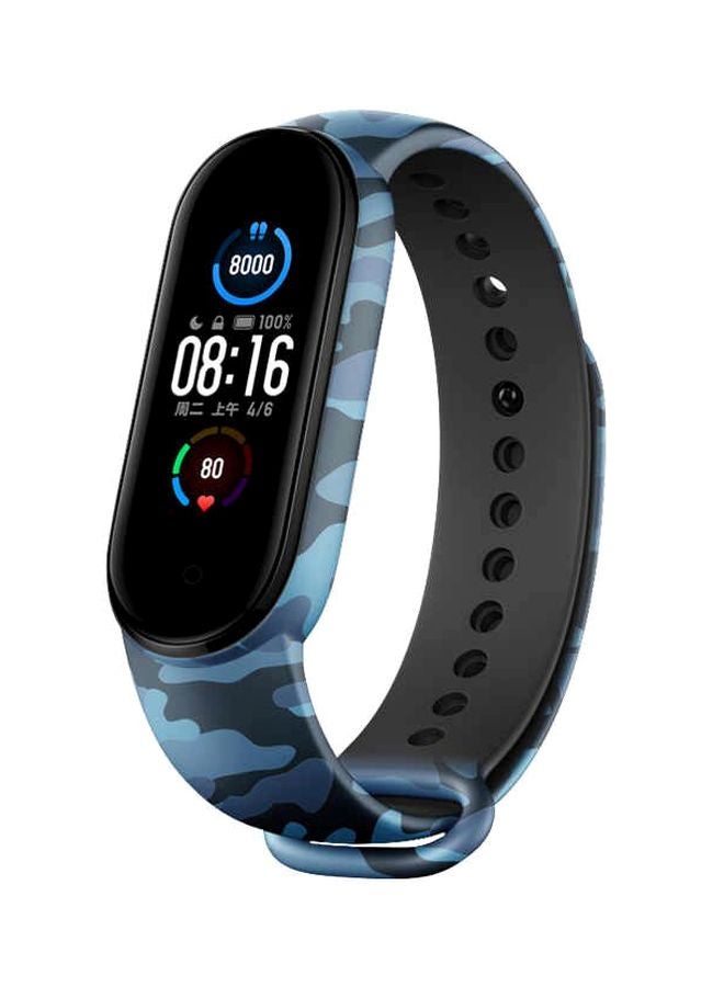 INEIX Replacement Band For Xiaomi Mi Smart Band 5 Camouflage Blue  - Image 3