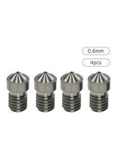 Aibecy 4-Piece V6 Hardened 3D Printer Nozzle Set Silver  - Image 3