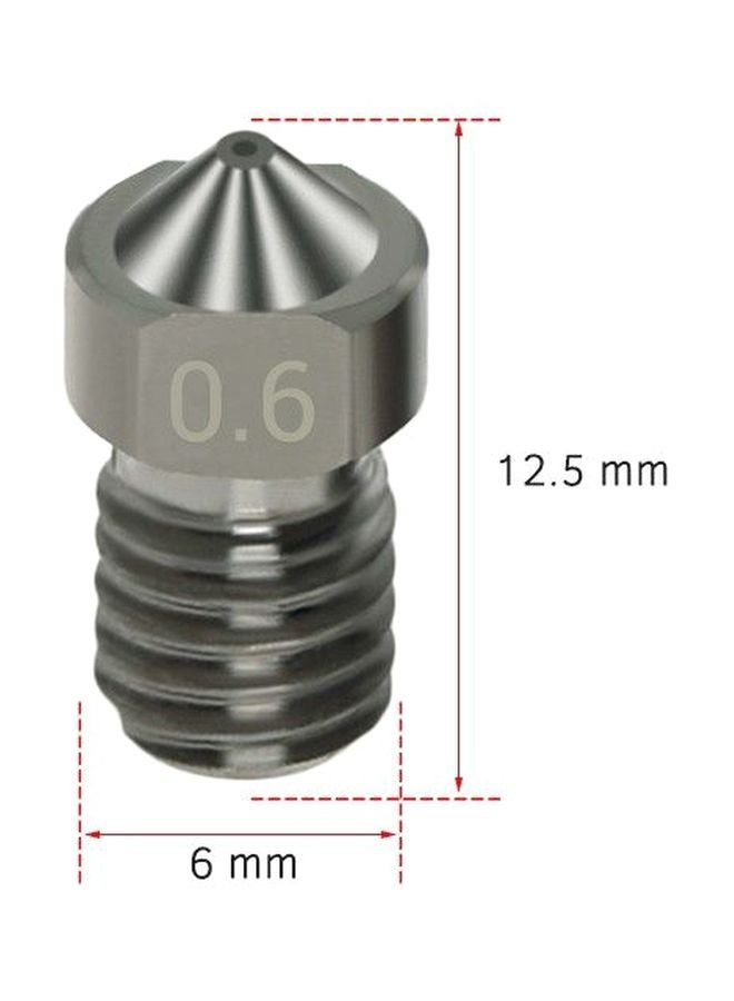 أيبيسي - طقم فوهات V6 صلبة للطابعات ثلاثية الأبعاد من 4 قطع فضي - Image 1
