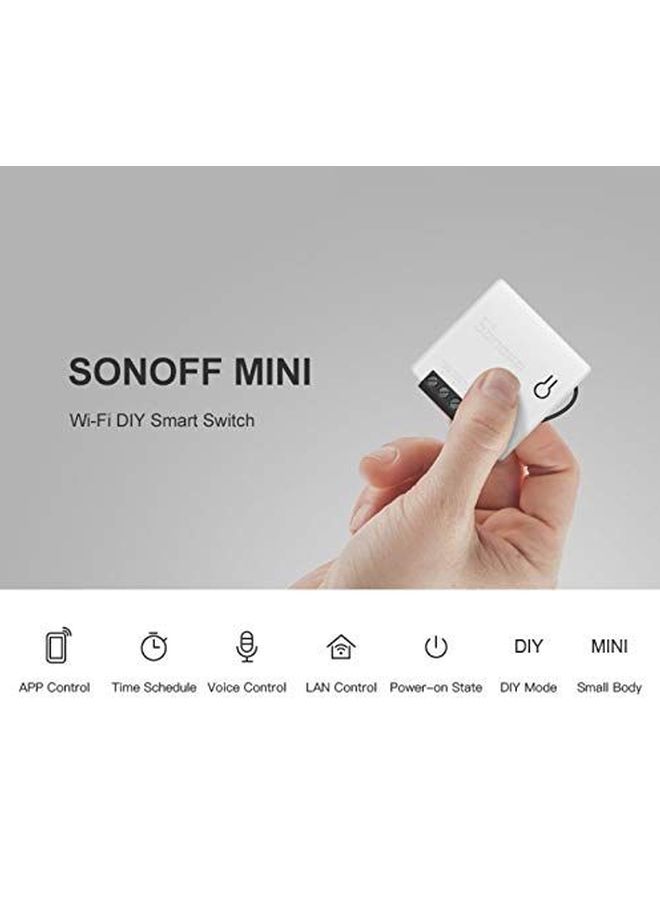 Mini Wifi Smart Switch Remote Control White