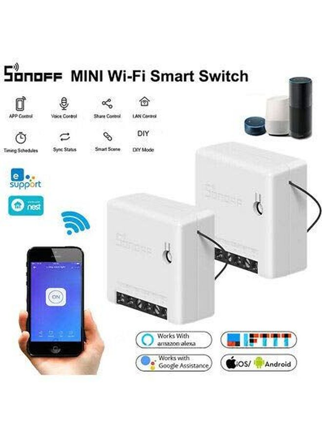 Mini Wifi Smart Switch Remote Control White