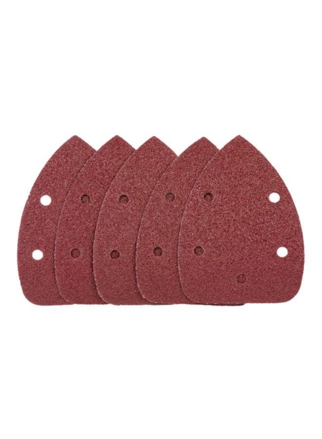 Ford 5-Piece Palm Sandpaper For Wood And Metal Polishing Red