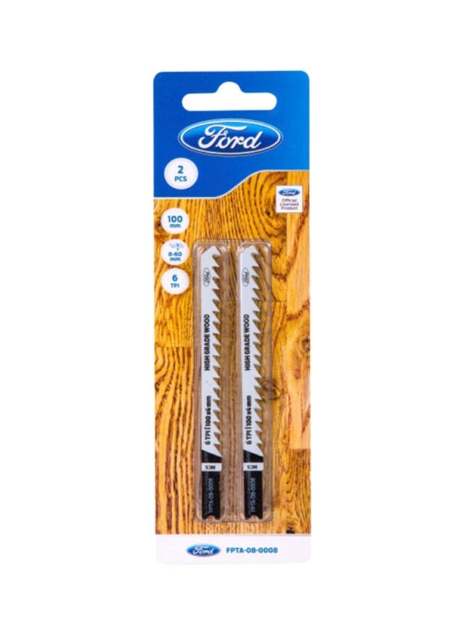 Ford 2-Piece Jigsaw Blade Set White - Image 1