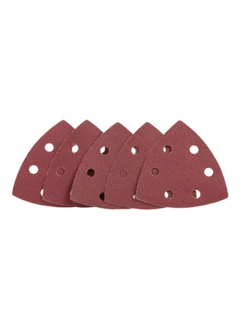 5-Piece G60 Triangular Sandpaper Red 90mm
