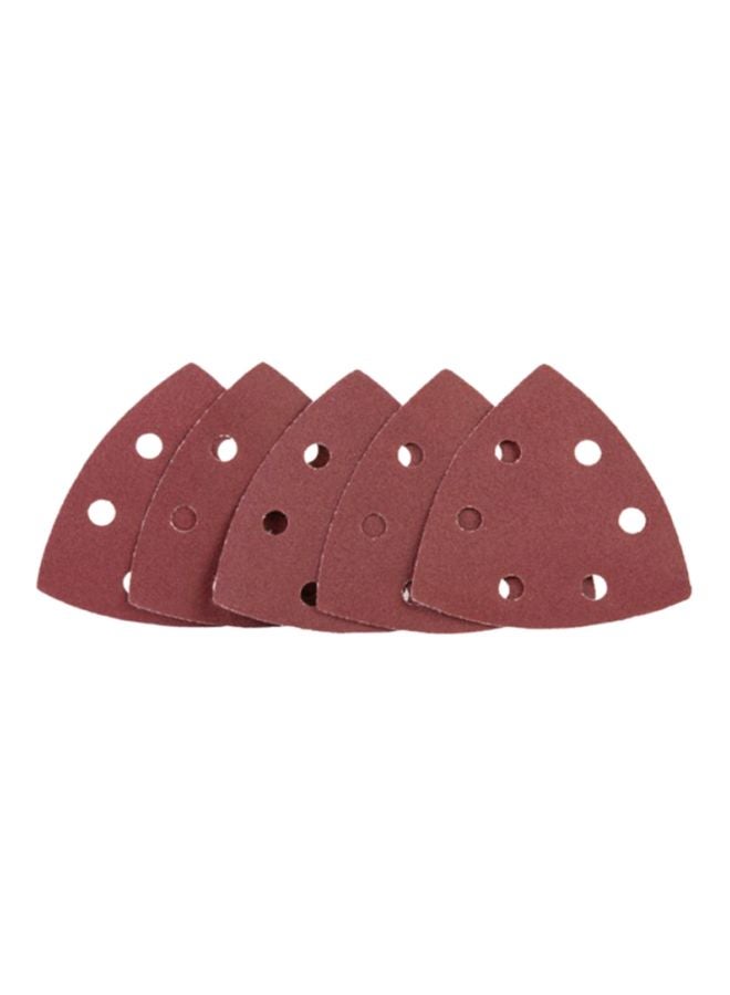 Ford - 5-Piece G60 Triangular Sandpaper Red 90mm - Image 1