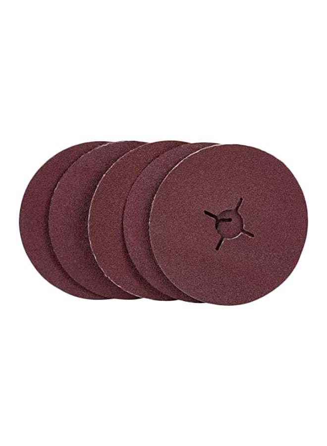 Ford 5-Piece G80 Angle Grinder Sandpaper Disc Red/Grey 125mm - Image 1