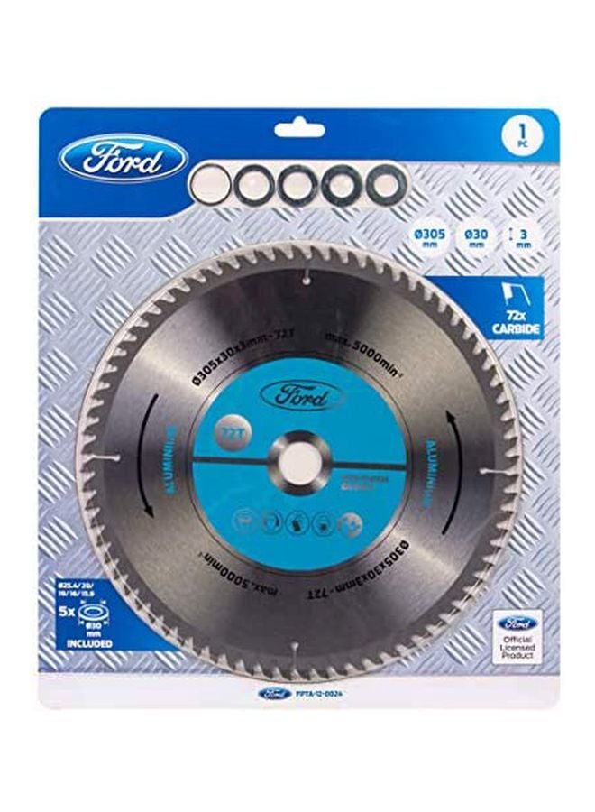 Ford Circular Saw Blade For Aluminum Silver/Blue 305x30x3mm  - Image 1