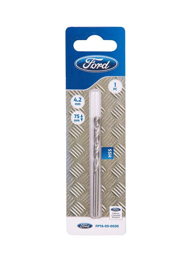 Ford HSS Metal Drill Bit Silver 75x4.2mm - Image 1