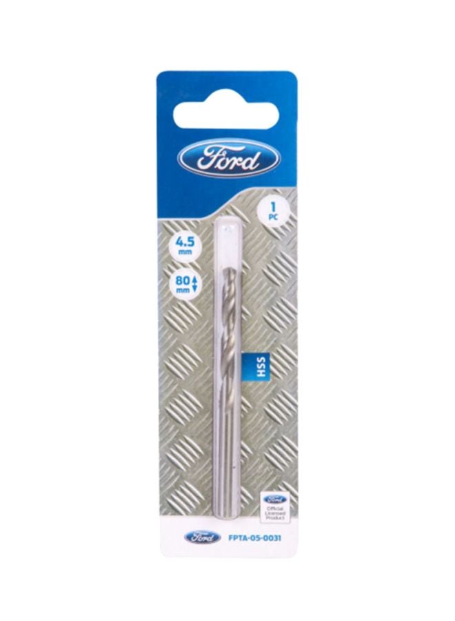 Ford HSS Metal Drill Bit Silver 80x4.5mm - Image 1
