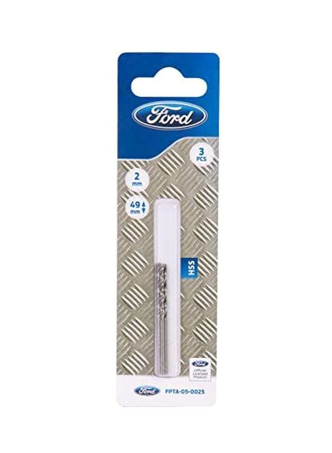 Ford - 3-Piece HSS Metal Drill Bits Set Silver - Image 1