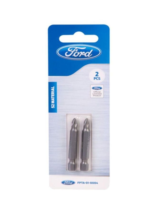 Ford - Pack Of 2 PZ2 Screwdriver Bits Silver 50mm - Image 1