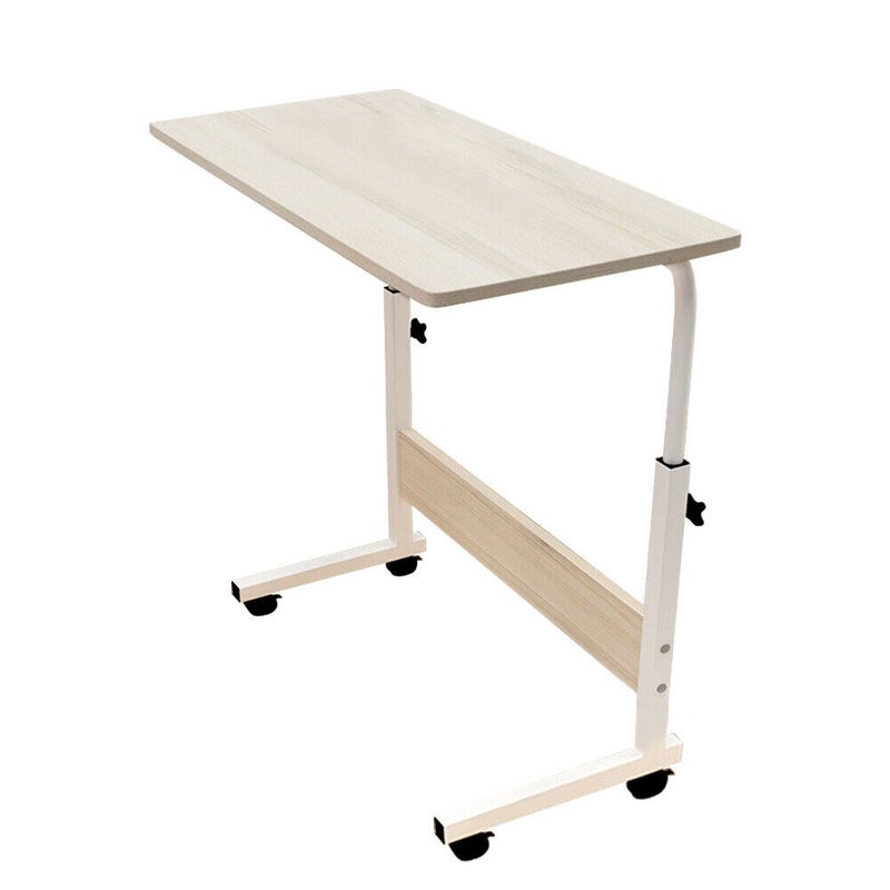 Goldedge - Portable Laptop Computer Stand Desks White/Brown 80 x 40cm - Image 1