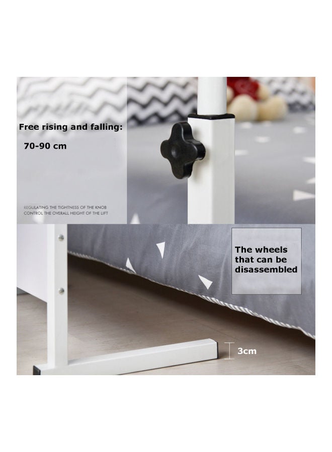 Goldedge - Portable Laptop Computer Stand Desks White/Brown 80 x 40cm - Image 1