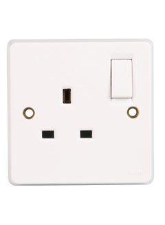 Single Socket With Switch White