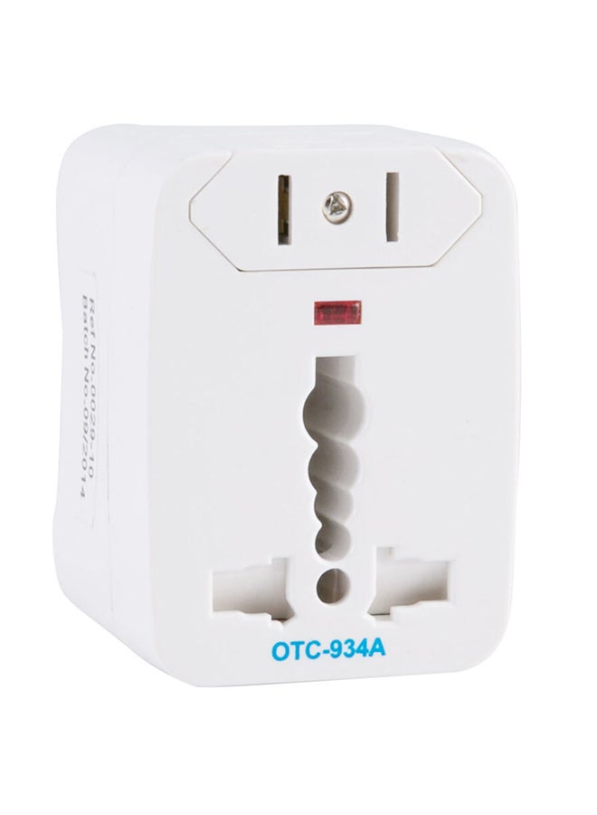 OSHTRACO International Travel Adapter White 4.5mm - Image 1