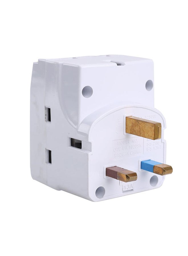 اوشتراكو محول متعدد الاتجاهات بتبديل ثلاثي الاتجاهات <div> أبيض 10مم - Image 2