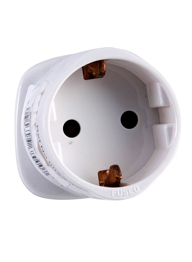 OSHTRACO 2-Pin Round Plug Converter White/Gold 5.8mm  - Image 2