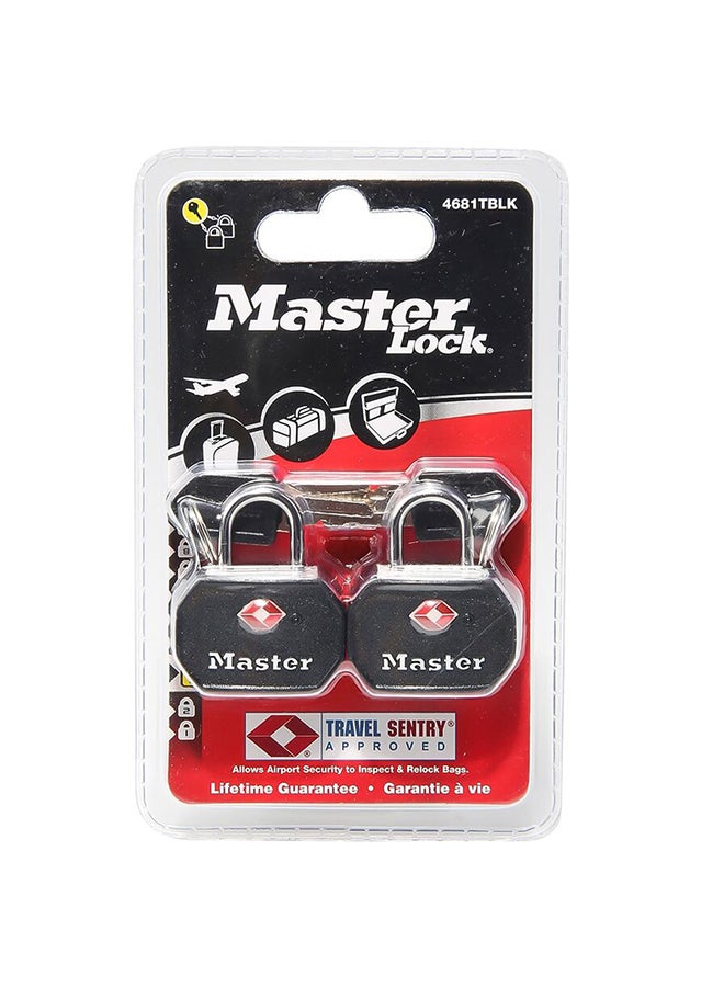 Master Lock Wide Solid Metal Padlock Black