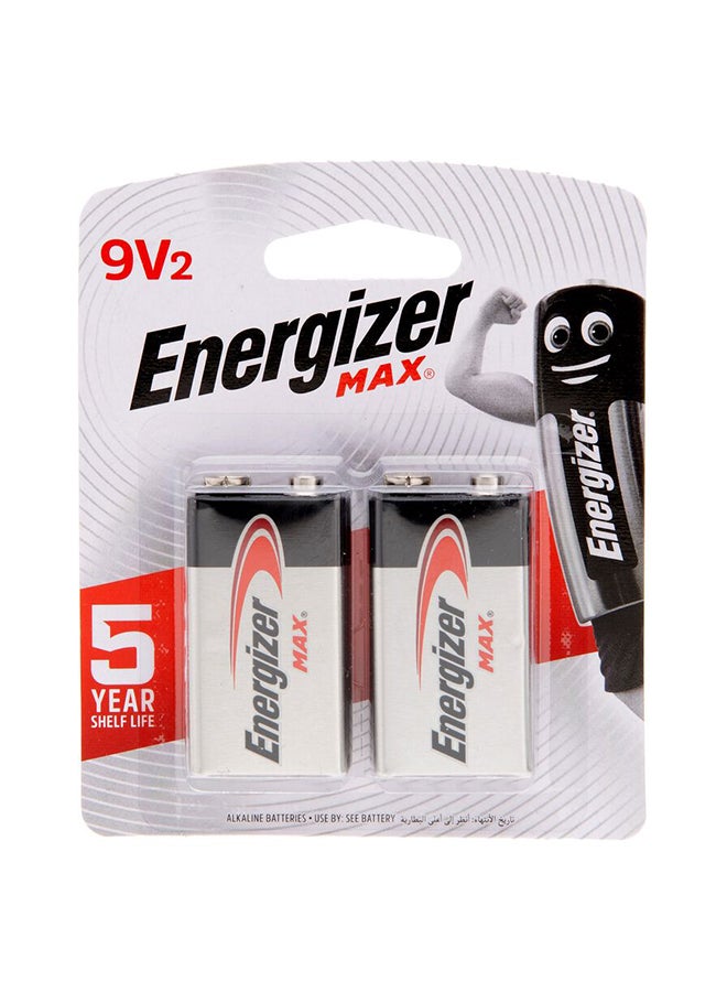 Energizer Pack Of 2 Max Alkaline Battery Silver/Black