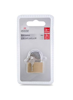homeworks Brass Padlock Set Multicolour 