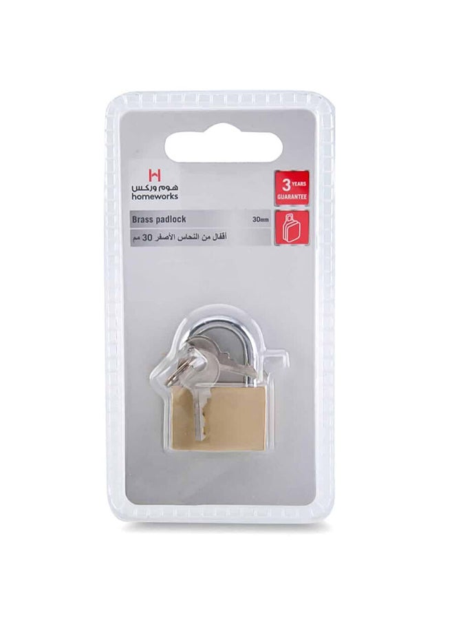 homeworks Brass Padlock Set Multicolour