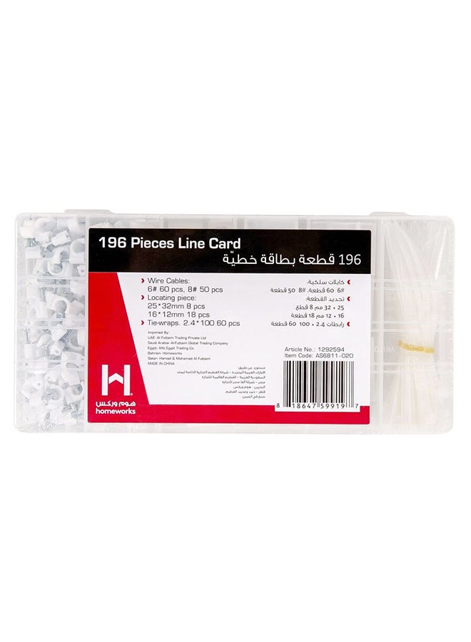 homeworks 169-Piece Line Card White - Image 1