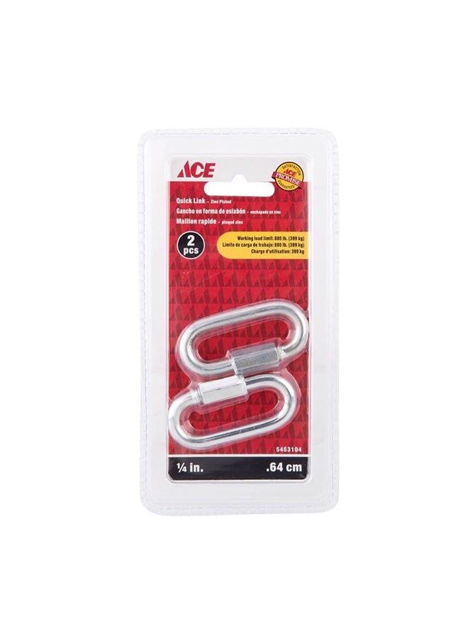 ACE Quick Link (Pack Of 2) Silver 0.6mm 