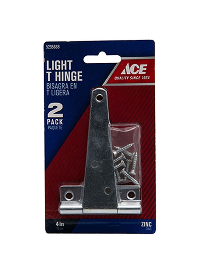 ACE 2-Piece T-Hinge Silver 
