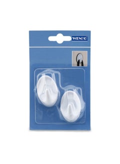 Wenko 2-Piece Maxi Hooks White 
