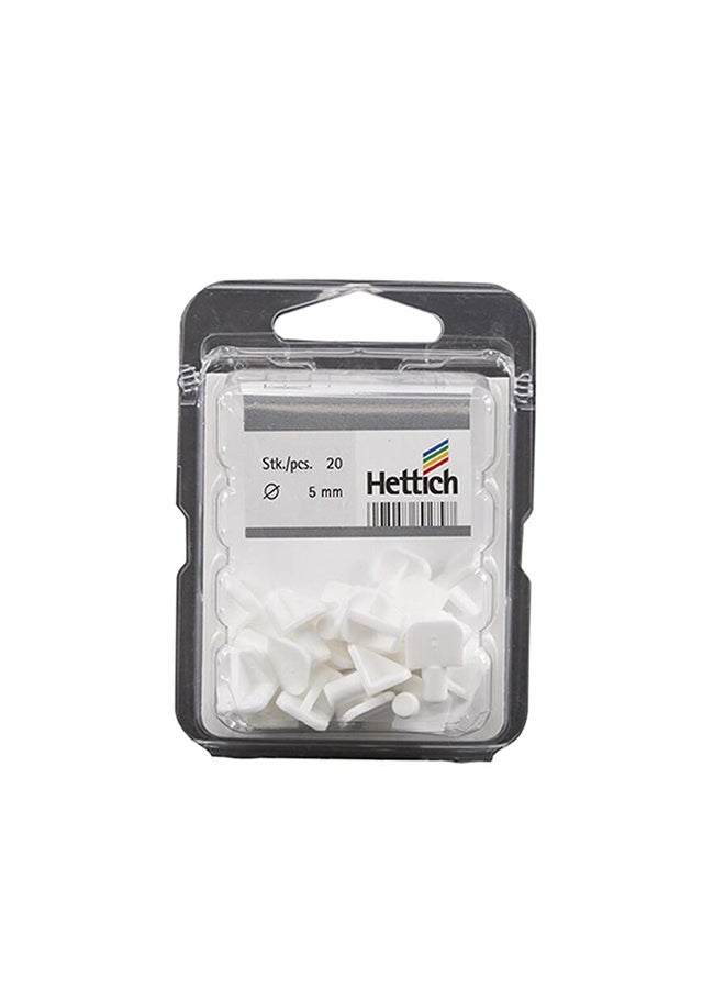 Hettich Pack Of 20 Shelf Support White  - Image 1
