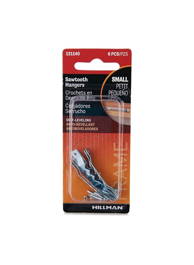 Hillman Sawtooth Hanger (Pack of 6) Multicolour 
