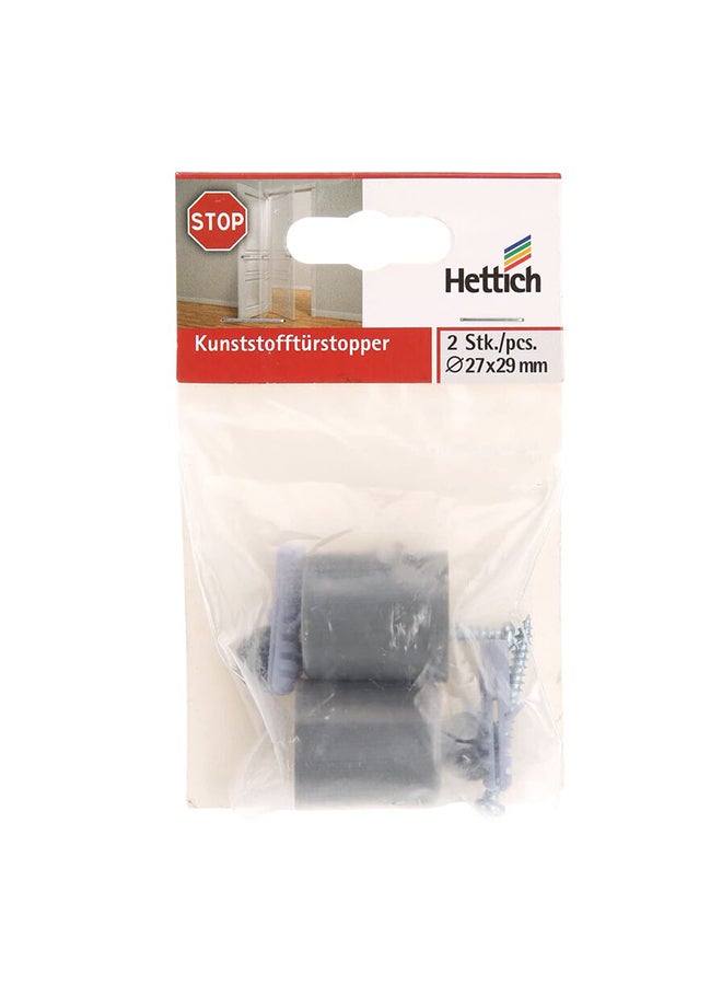 Pack Of 2 Door Stopper Silver