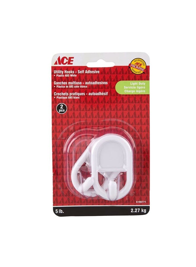 ACE Self-Adhesive Hooks (Pack of 2) Multicolour 