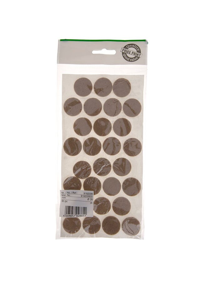 زلاقات من اللباد ذاتية اللصق (28 قطعة) متعدد الألوان 28مم