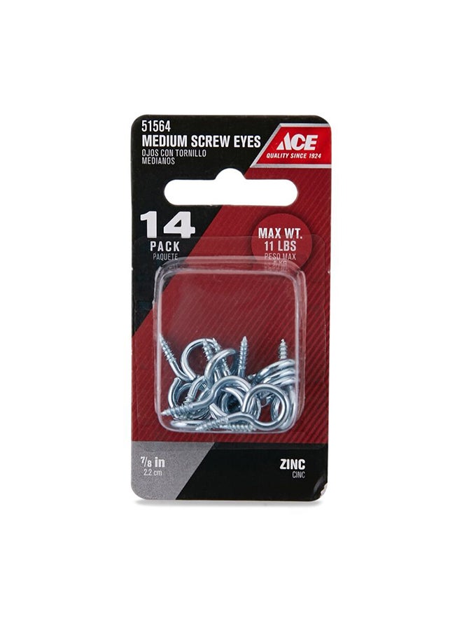 ACE Head Eye Screws Silver