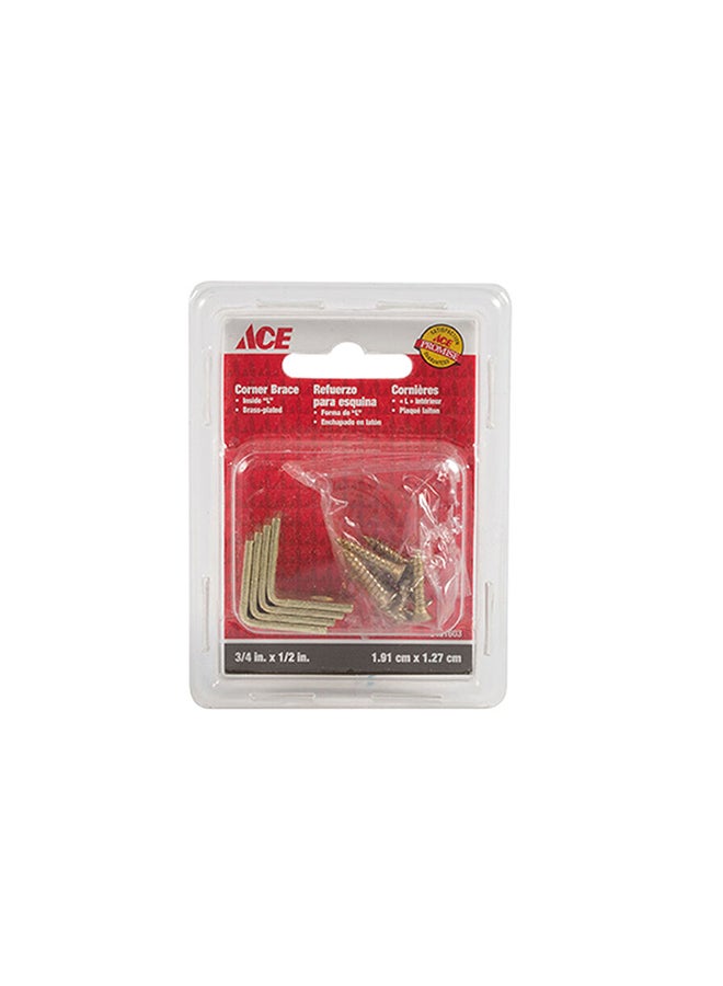ACE Pack Of 4 Corner Brace Gold  - Image 1