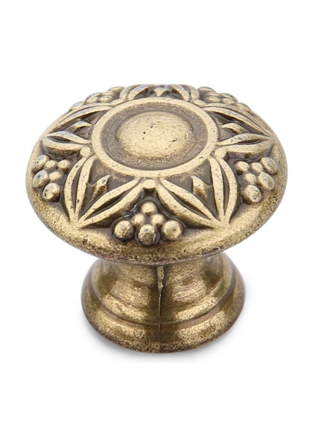 Hettich Burnished Brass Furniture Knob Gold 