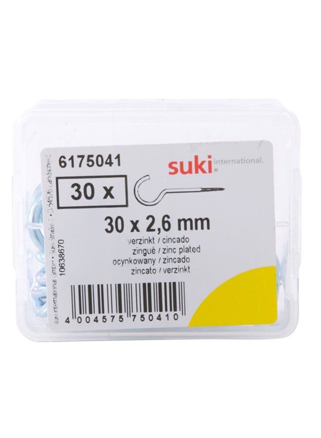 suki Plain Cup Hook Silver - Image 2