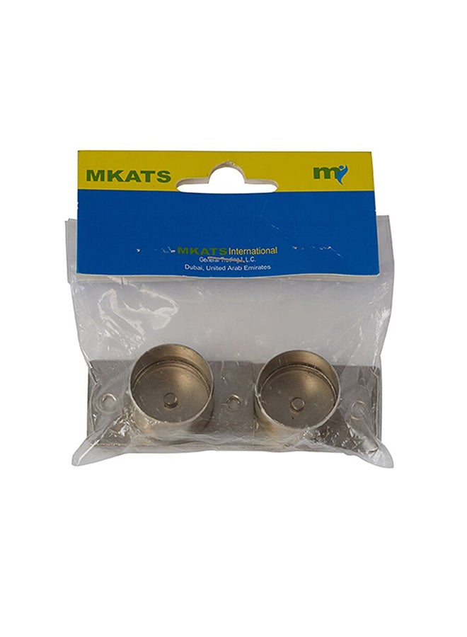 Mkats Pack Of 2 Extension Rod Side Brackets Silver 55mm - Image 1