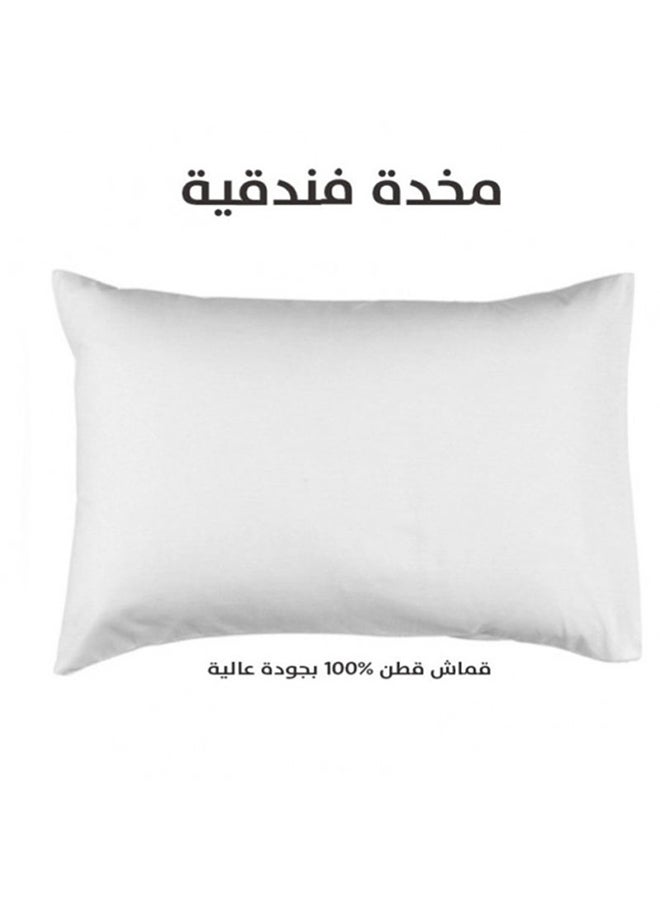 طقم وسادات قطنية مكون من قطعتين مايكروفايبر أبيض 50x70سم - Image 2