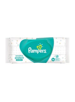 Pampers Sensitive Protect Baby Wipes, 56 Count  - Image 1